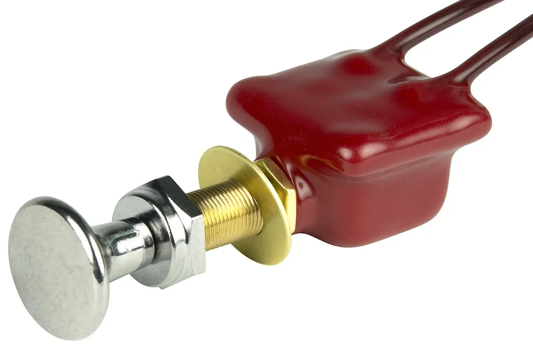 1001306 – BEP Multi Purpose Switch, On-Off 12 Volt DC 10 Amp Push Pull Single Pole Single Throw With Wire Leads